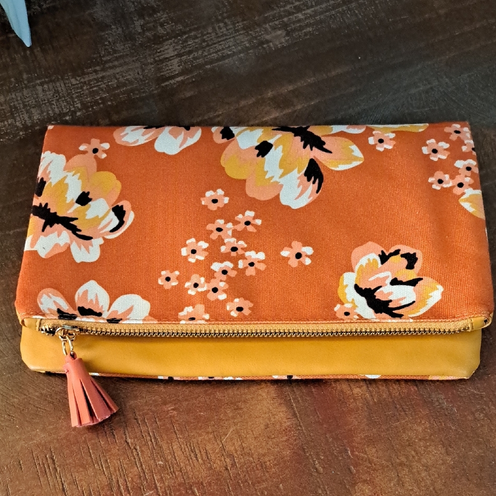 Rachel PALLY Floral Orange Clutch Bag